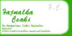 hajnalka csaki business card